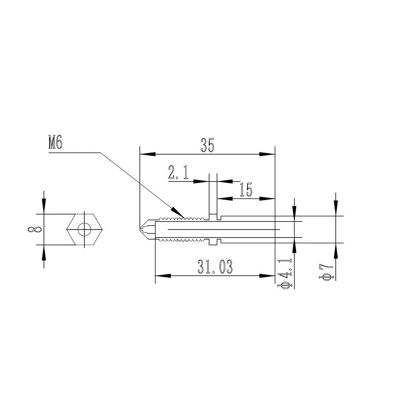 نازل اکسترودر 1.75mm پرینتر سه بعدی با قطرهای مختلف
