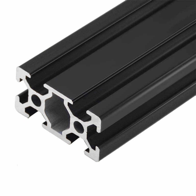 پروفیل آلومینیومی شیاردار 60*30 سنگین با آنودایز مشکی