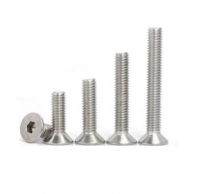پیچ آلن سر تخت (سر خزینه) استیل 5 میلیمتر M5 در طول‌های مختلف (بسته ۱۰ تایی)