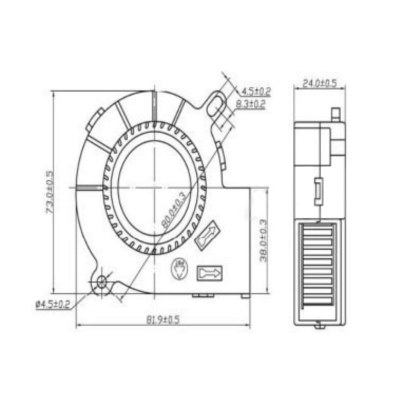 فن 12 ولتی توربو فن 7525 turbo fan