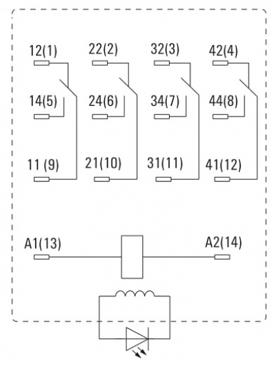 رله صنعتی وایدمولر مدل DRM570730LT