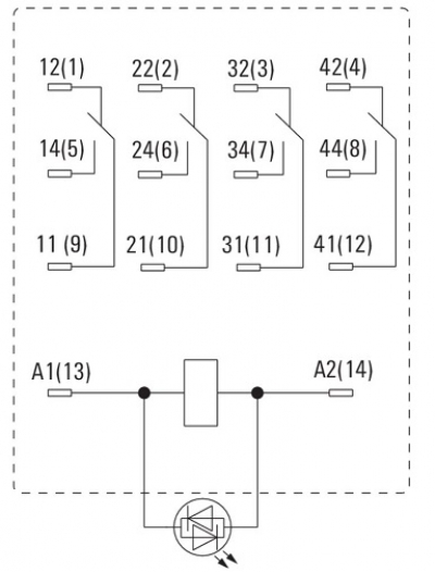 رله صنعتی وایدمولر مدل DRM570024LT