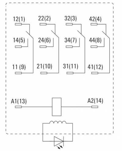 رله صنعتی وایدمولر مدل DRM570548LT