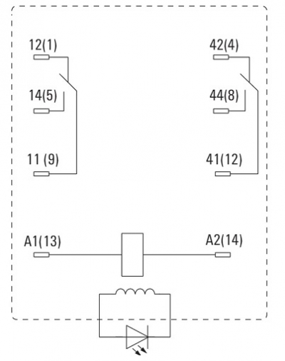 رله صنعتی وایدمولر مدل DRM270615LT