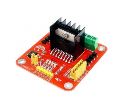 ماژول موتور درایور دو کاناله Dual Bridge با قابلیت درایو موتور پله‌ای (stepper) و دی‌سی L298