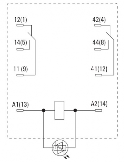 رله صنعتی وایدمولر مدل DRM270048LT