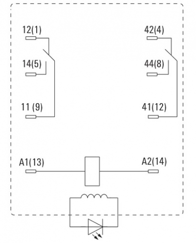 رله صنعتی وایدمولر مدل DRM270548LT