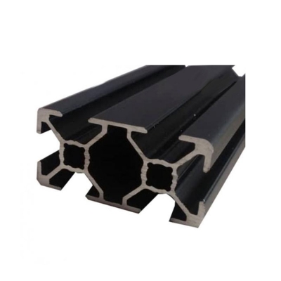 پروفیل آلومینیومی شیاردار 40*20 با آنودایز مشکی