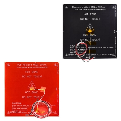 هیت بد آلومینیومی MK2A پرینتر سه بعدی ابعاد 300*300 میلی متر ضخامت 2 میلی متر در رنگ و مدل‌های مختلف