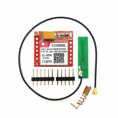 ماژول GSM چهار باند SIM800L با قابلیت GPRS / GSM / SMS به همراه آنتن IPX و Spring