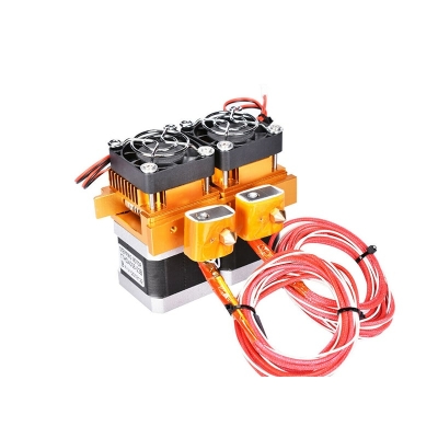 اکسترودر دو نازل MK8 پرینتر سه بعدی-3D Printer MK8 Extruder Dual Nozzle