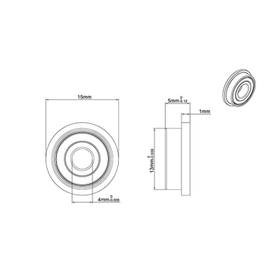 بلبرینگ 624 با قطر داخلی 4mm و عرض 5mm در مدل‌های مختلف