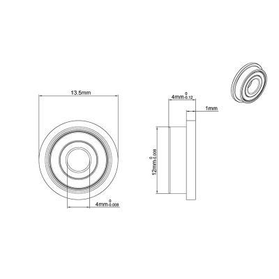 بلبرینگ 604 با قطر داخلی 4mm و عرض 4mm در مدل‌های مختلف