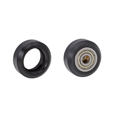 چرخ قطر داخلی 15.9mm، قطر خارجی 24mm و عرض 10.4mm بدون بلبرینگ