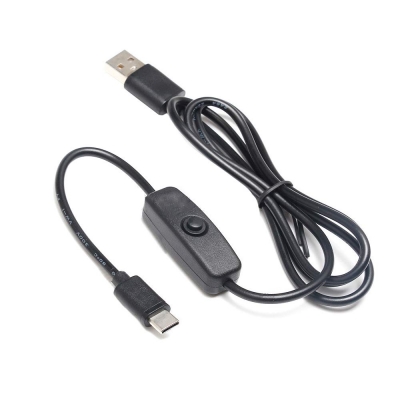 کابل USB تایپ سی (USB Type-C) برد رزبری‌پای به همراه سوئیچ پاور
