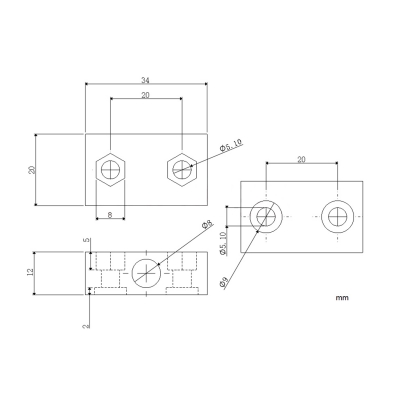 مهره ضد لغزش لیداسکرو قطر 8mm پرینتر سه بعدی