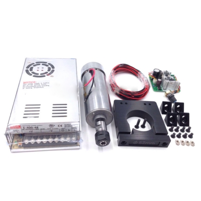 مجموعه کامل اسپیندل موتور هوا خنک 400W مناسب برای دستگاه‌های CNC