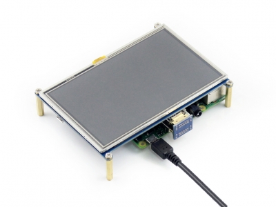 نمایشگر LCD فول کالر تاچ 5 اینچ دارای ورودی HDMI محصول Waveshare