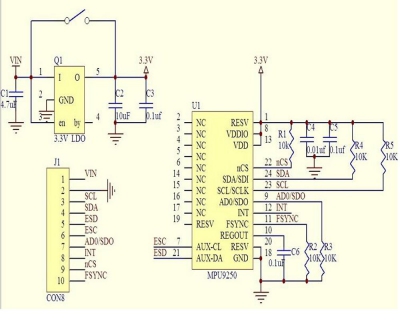 ماژول 9 درجه آزادی GY-9250 MPU9250
