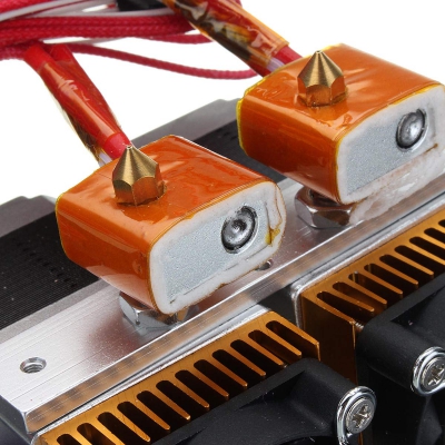 اکسترودر دو نازل MK8 پرینتر سه بعدی-3D Printer MK8 Extruder Dual Nozzle