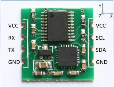 ماژول IMU شش محوره MPU6050 با فیلتر کالمن (رابط TTL)