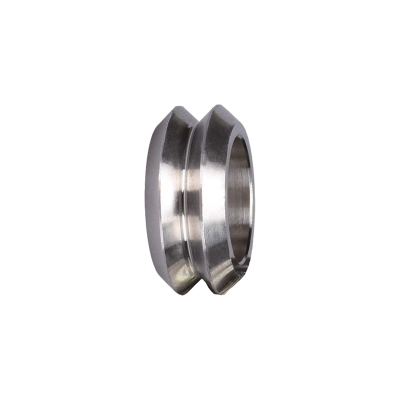 چرخ V شکل استیل قطر داخلی 16mm، قطر خارجی 24mm و عرض 10.3mm بدون بلبرینگ