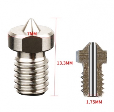نازل هات اند تیتانیوم پرینتر سه بعدی titanium alloy nozzle با قطرهای مختلف