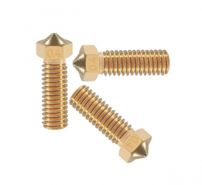 نازل هات اند برنجی پرینتر سه بعدی E3D crater brass nozzle large مناسب برای فیلامنت 1.75 با قطرهای مختلف