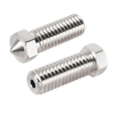 نازل هات اند استیل ضد زنگ پرینتر سه بعدی E3D crater stainless steel nozzle large مناسب برای فیلامنت 1.75 با قطرهای مختلف