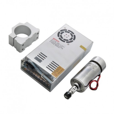 مجموعه کامل اسپیندل براش 48V DC دور بالا ER11 به همراه براکت نگه دارنده و منبع تغذیه 360W