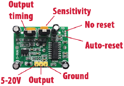 ماژول سنسور تشخیص حرکت hc-sr501