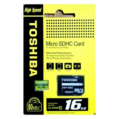 کارت حافظه میکرو اس دی مناسب برای رسپبری پای 16 گیگ TOSHIBA UHS Speed Class 1 CLASS10