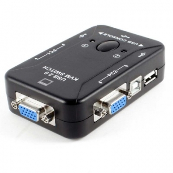 کی وی ام kvm switch دو پورت به همراه کابل - Manual usb2 kvm switch
