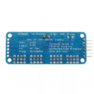 ماژول درایور PWM / سروو 12 بیتی 16 کاناله PCA9685 دارای ارتباط I2C