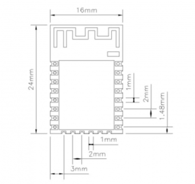 ماژول وای فای سریال ESP8266 مدل 12N