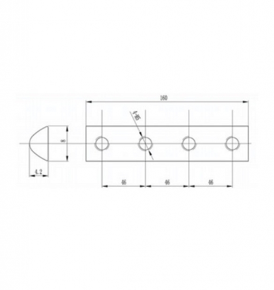 اسلات T با 4 سوراخ 5mm و اسلات 5 اتصال دهنده پروفیل