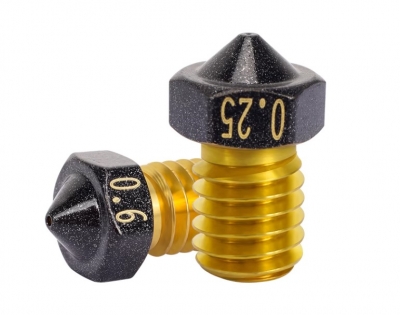 نازل هات اند پرینتر سه بعدی روکش تفلون Teflon coated E3D nozzle با قطرهای مختلف
