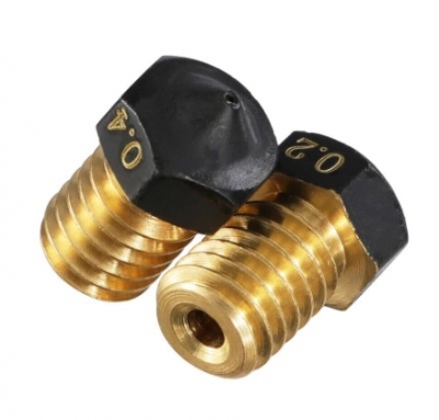 نازل هات اند پرینتر سه بعدی روکش تفلون Teflon coated E3D nozzle با قطرهای مختلف