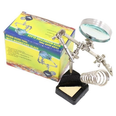 گیره مونتاژ ذره بین دار + پایه هویه مدل ZD-10G