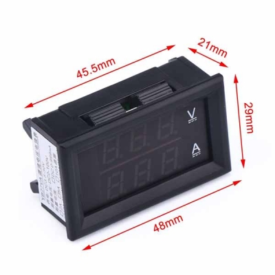 ماژول نمایشگر دیجیتال ولتاژ و جریان 100V / 10A DC
