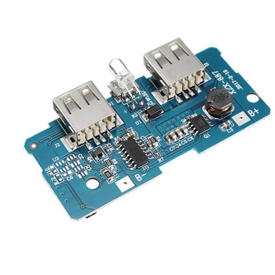 ماژول شارژر / دشارژر باتری لیتیومی دارای دو خروجی USB مناسب برای ساخت پاور بانک