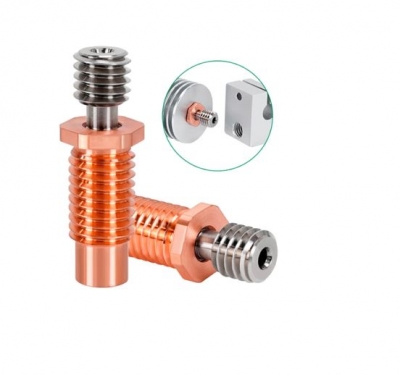 پیچ سوراخ دار e3d V6 1.75mm red copper pipe