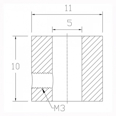 چرخ دنده 50 دندانه اکسترودر با قطر داخلی 5mm