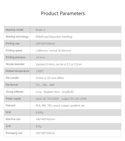 پرینتر سه بعدی مدل Creality Ender-3
