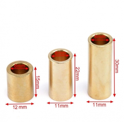 بوش برنجی با قطر داخلی 8mm و طول‌های مختلف