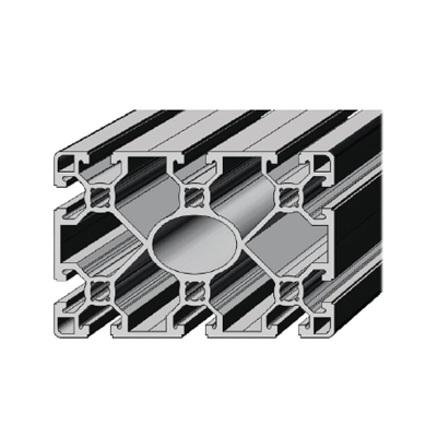 پروفیل آلومینیومی شیاردار 135*90 با آنودایز مشکی