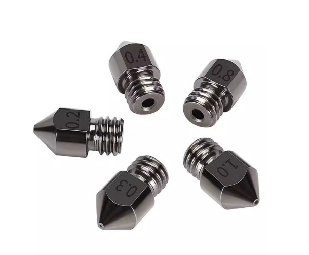 نازل اکسترودر استیل سخت کاری شده پرینتر سه بعدی Hardened Steel با قطرهای مختلف