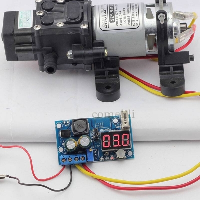 ماژول رگولاتور کاهنده LM2596 خروجی 1.2V-37V/2A | نمایشگر ولتاژ | USB
