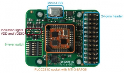 شتاب سنج، ژیروسکوپ و قطب نمای MTi-3-8A7G6-DK