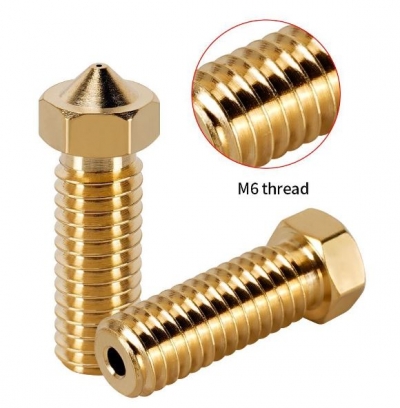 نازل هات اند برنجی پرینتر سه بعدی volcano extended nozzle مناسب برای فیلامنت 2.85 با قطرهای مختلف